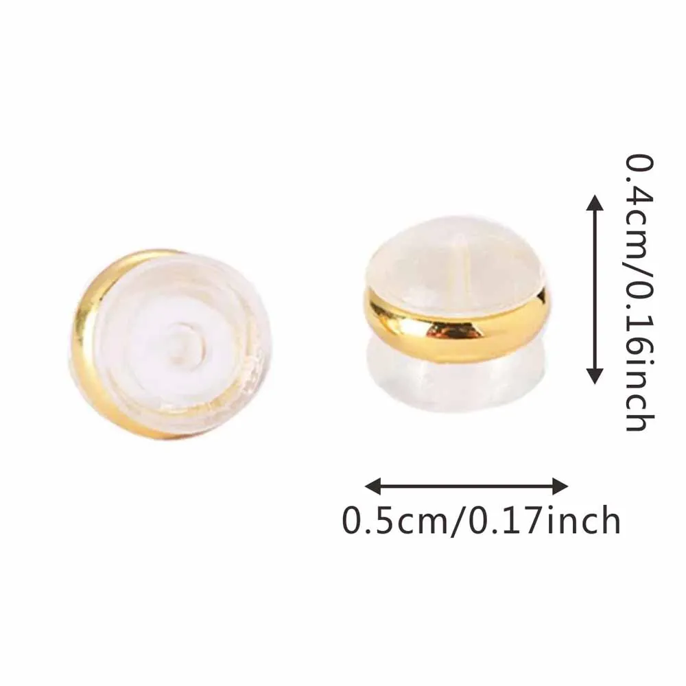 50pcs Rubber Earring Back Stoppers Plugs DIY Earrring Jewelry Making Findings Accessories Earrings Back Plug End Stoppers