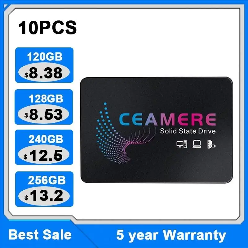 New! 2.5 SSD 10PCS 480GB 512GB 960GB 120GB 128GB 240GB Computer Solid State Hard Disk Internal Hard Drive Free Custom Logo