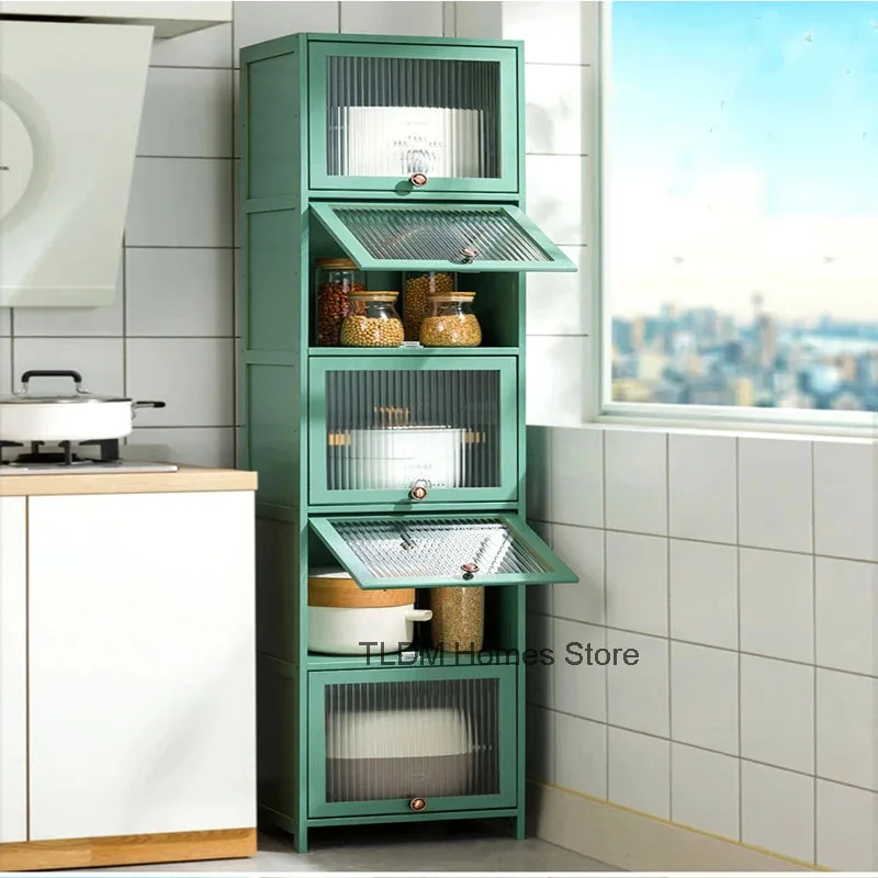 Modern Acrylic Kitchen Cabinets Home Crevice Locker Kitchen Furniture Minimalist Multi-layer Living Room Wine Storage Cabinet