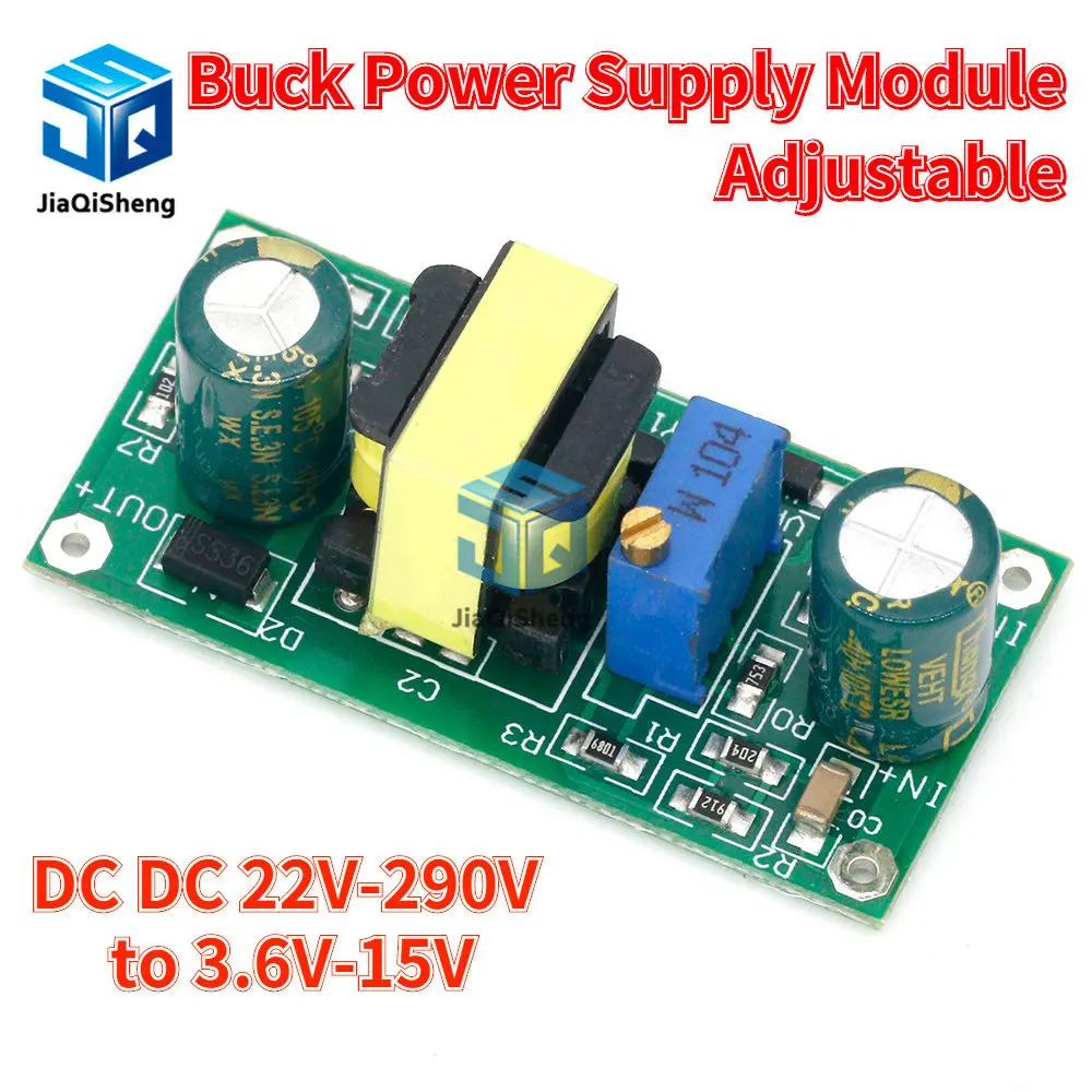 DC-DC Step Down Buck Power Supply Module Adjustable DC DC 22V-290V to 3.6V-15V Isolation Switching Converter Regulator Board