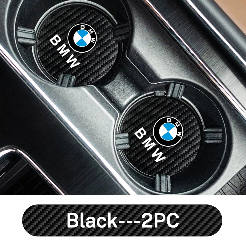 Leather Car Coaster Cup Holder Coasters Center Console Drink Insert Mats For BMW X3 X5 F10 F20 F30 F34 F36 F15 E90 G32 G20 G30 - view 2