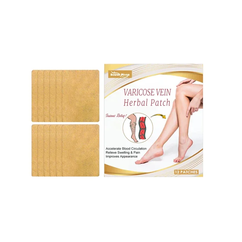 12pcs Varicose Vein Repair Patches Effective Relieves Leg Bulge Pain Treatment Sticker Vasculitis Phlebitis Remove Spider Veins