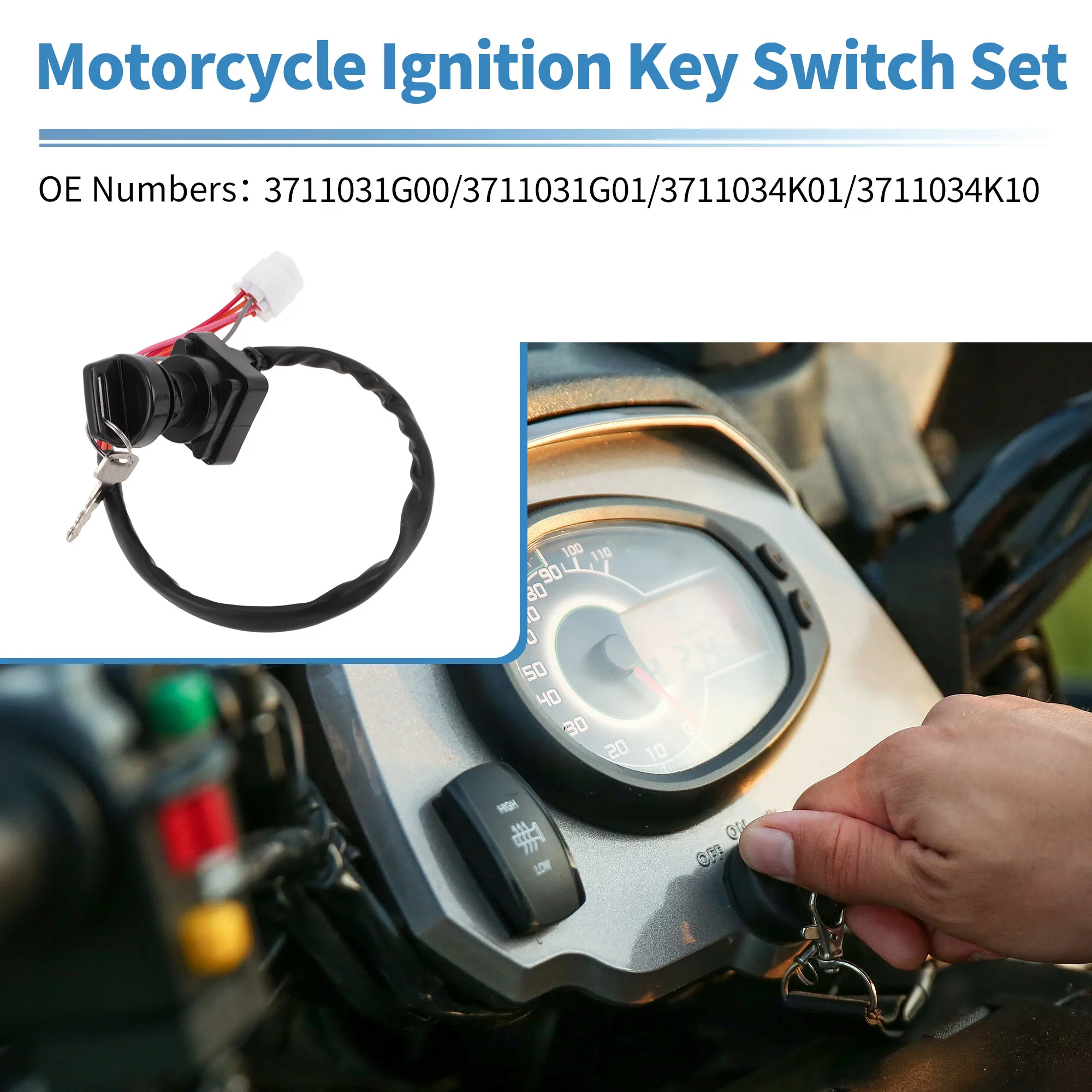 

UXCELL Ignition Key Switch No.3711031G00 for Suzuki LTA 500 KingQuad AXi 19-21 23 1 Set