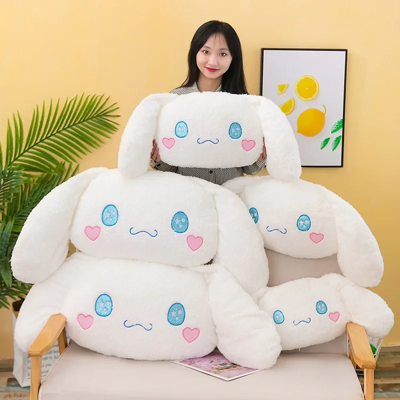 70/90/110/130cm Aoger Cinnamoroll Plush Doll Toys Kawaii Cartoon Car Headrest Pillow Stuffed Toys Back Cushion Birthday Gifts