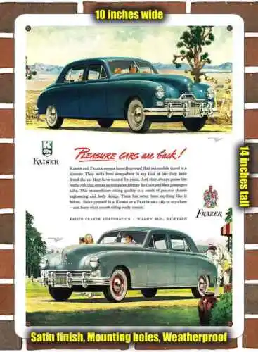 Metal Sign - 1947 Kaiser and Frazer _2_12- 10x14 inches