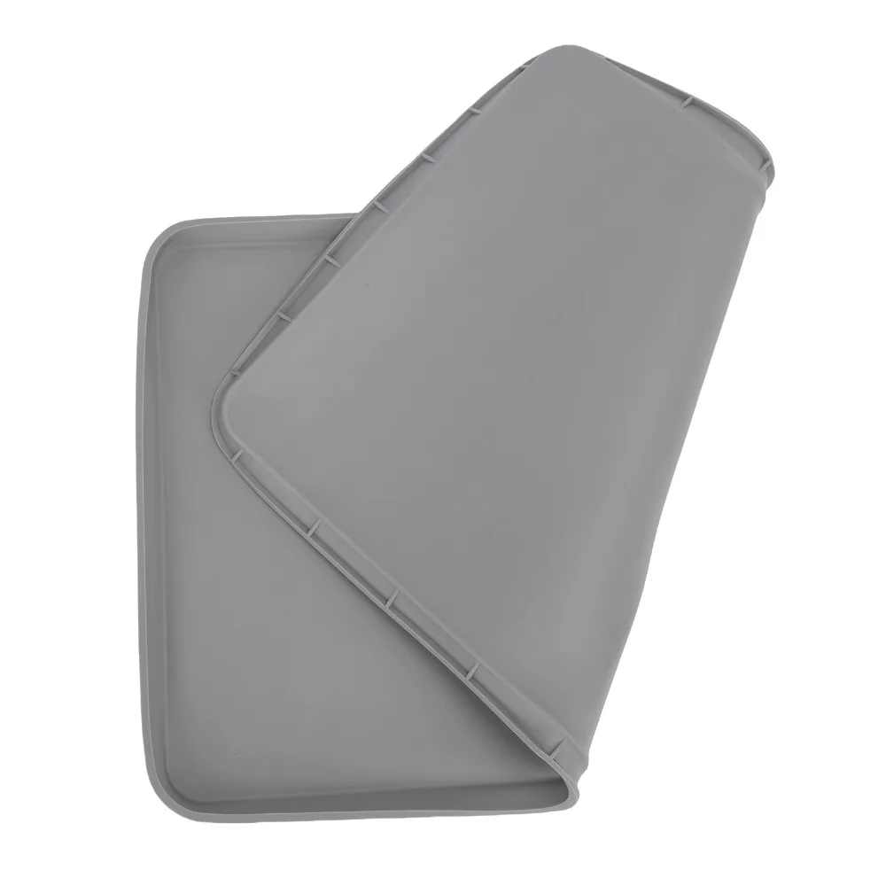 Raised Edge Silicone Coffee Mat Noise Reduction Anti-Vibration Coffee Maker Mat Non-Slip Countertop Protector Coffee Bar Mat