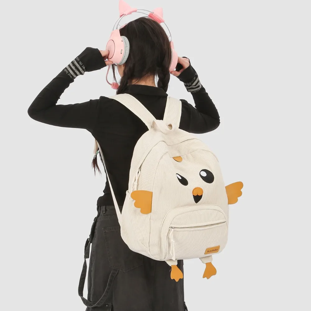 

School Bag Female Travel Sweet Girl Primary Students Cute Cartoon Funny Lightweight Weight Reduction Backpack Multi-function