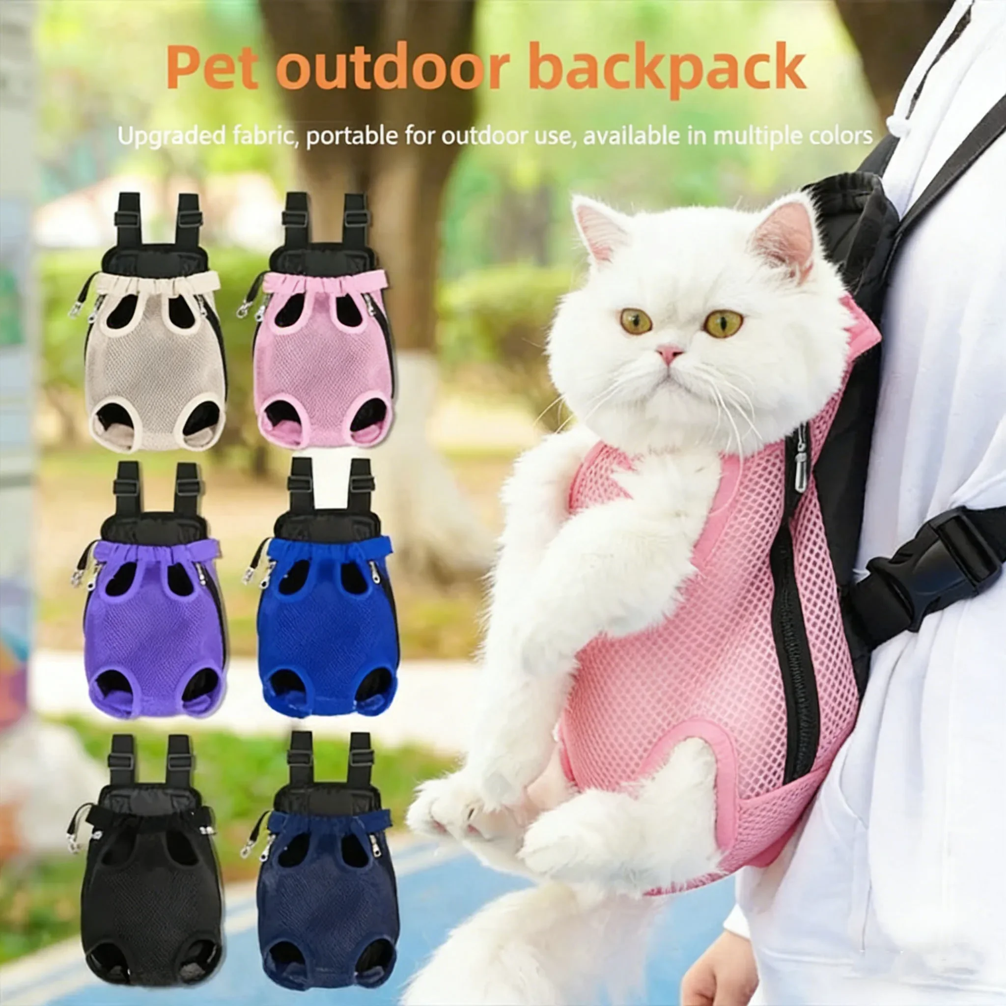 

Pet Cat Dog Outdoor Carrier Backpack Travel Tote Shoulder Bag Mesh Sling Carry Pack Pet Carrying Supplies Crossbody Shoulder Bag