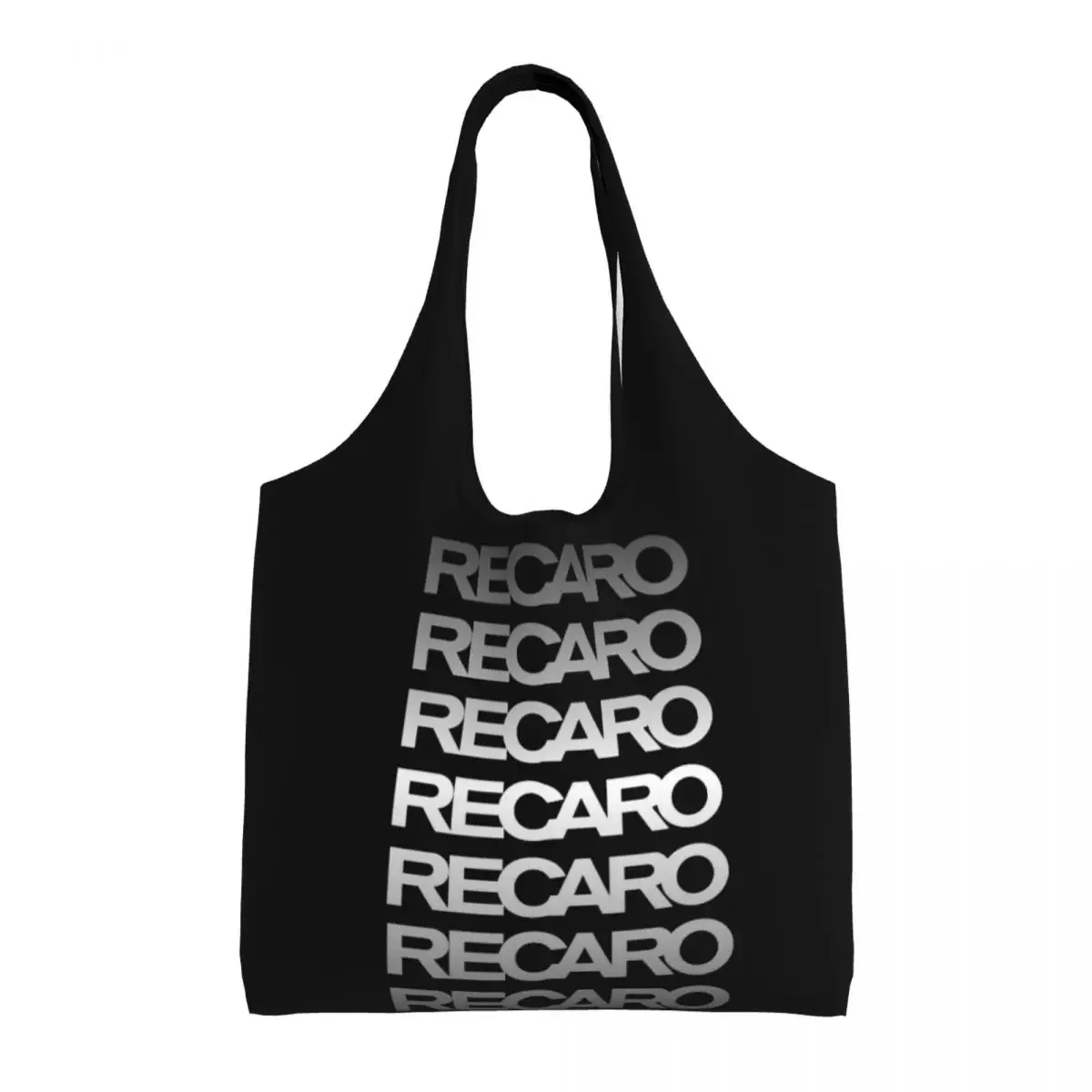 Recaros Logo Groceries Tote Shopping Bag Women Kawaii Canvas Shopper Shoulder Bags Big Capacity Bag Photography Handbags