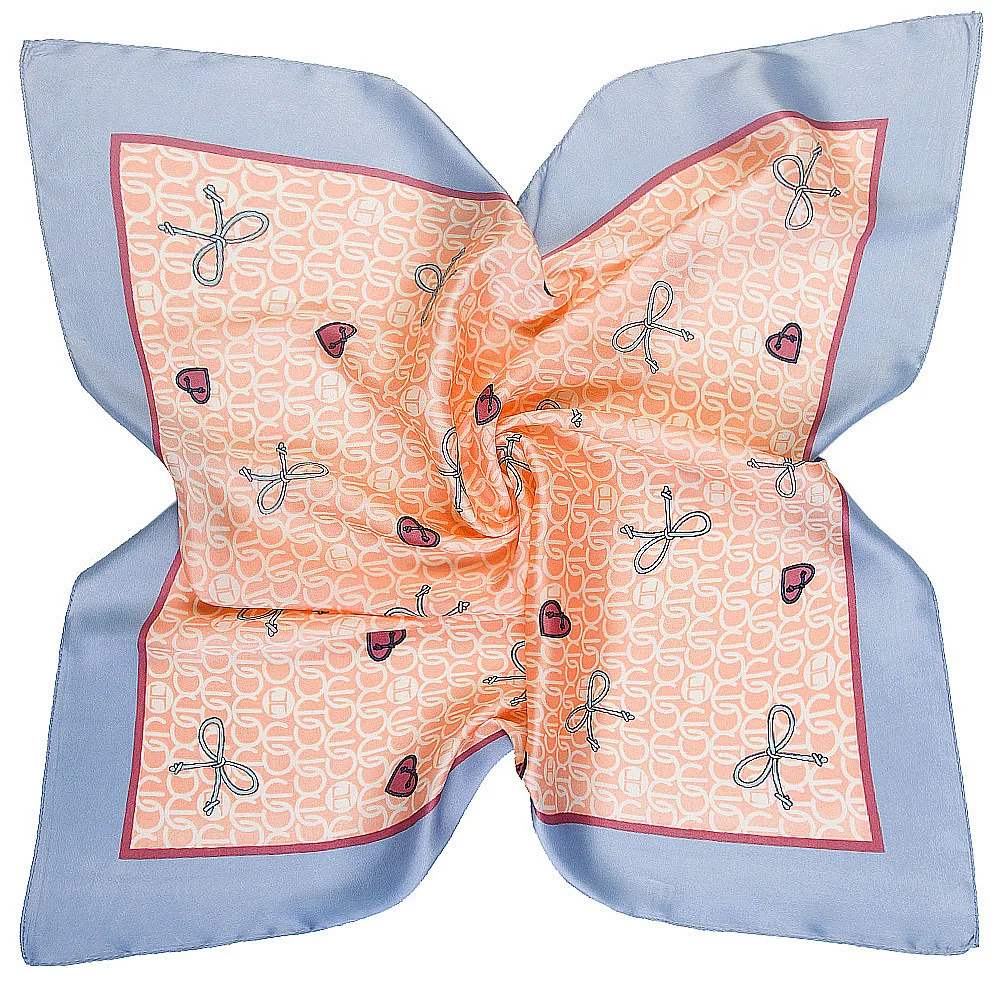 

Elegant Silk Scarf 60cmx60cm Women's Knot Design Air Stewardess Style Decorative Fashion Accessory for All Seasons