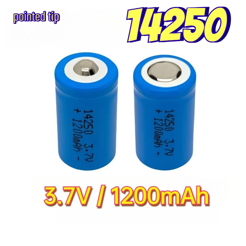 3.7V 14250 Rechargeable Lithium Battery 1200mAh Large Capacity for Flashlight Cordless Phones Smoke Alarm Infrared Laser Sight