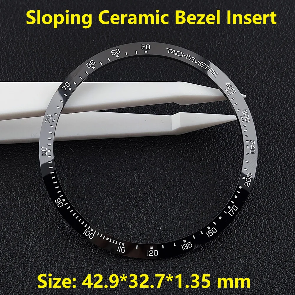 39-42mm Flat and Sloping no Luminous Ceramic Bezel Insert Replacement of watch accessories High quality ceramic bezel