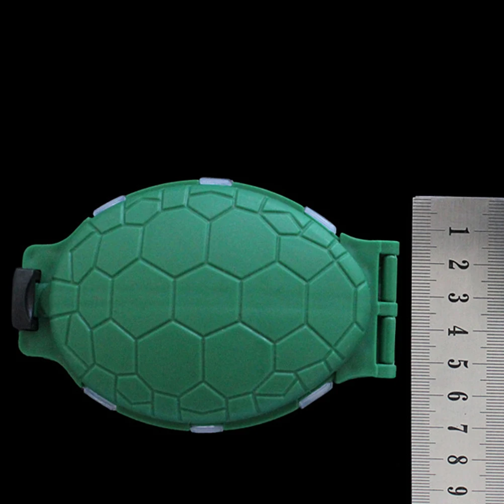 

2pcs Turtle Shell Fishing Tackle Box Abs Plastic Double Sided Storage Case Transparent Lid For Hooks Pendants Visible