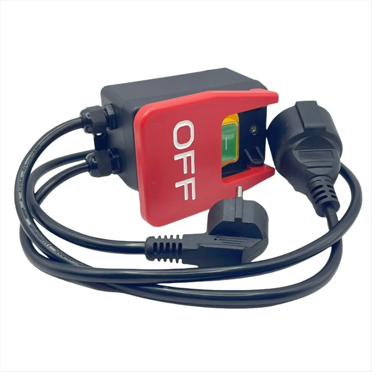 117~Flash220V Single-Phase On/Off Switch, Safety Switch, Zero Voltage Switch with Socket, Emergency Off Switch EU Plug