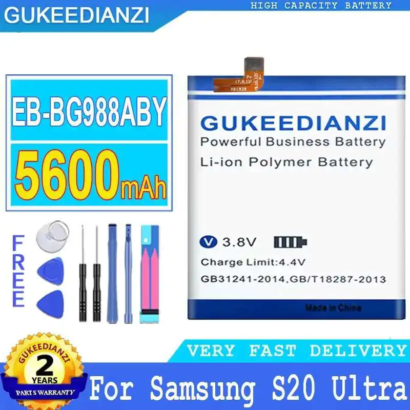 

EB-BG988ABY 5600 мАч Легкий аккумулятор для мобильного телефона для Samsung Galaxy S20 Ultra S20Ultra S20U