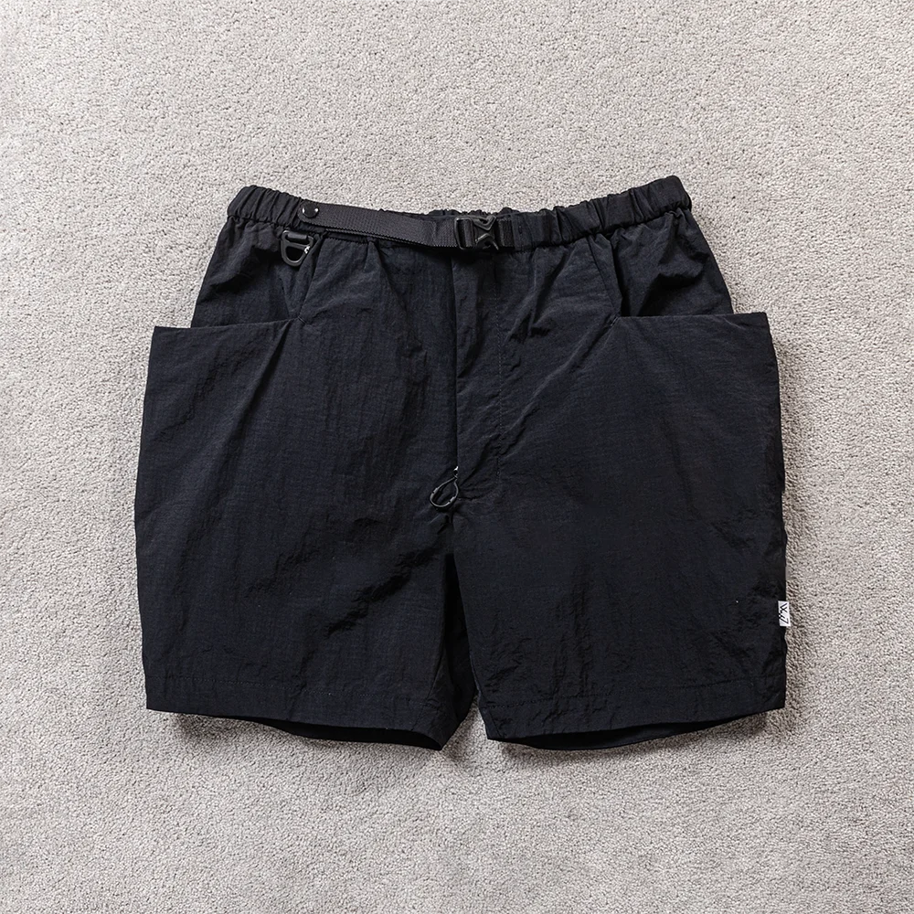 

Удобные ретро японские ноты для улицы, нейлоновые орты, большие кеты, Qui Dry, свободный крой, молодежные повседневные летние орты, прямые ноги