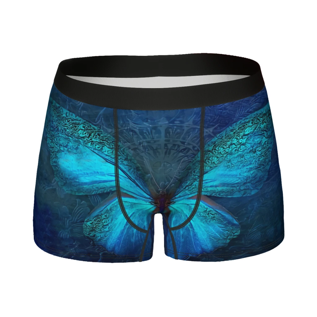 Glowing Butterfly  Underpants Homme Panties Men\'s Underwear Ventilate Shorts Boxer Briefs