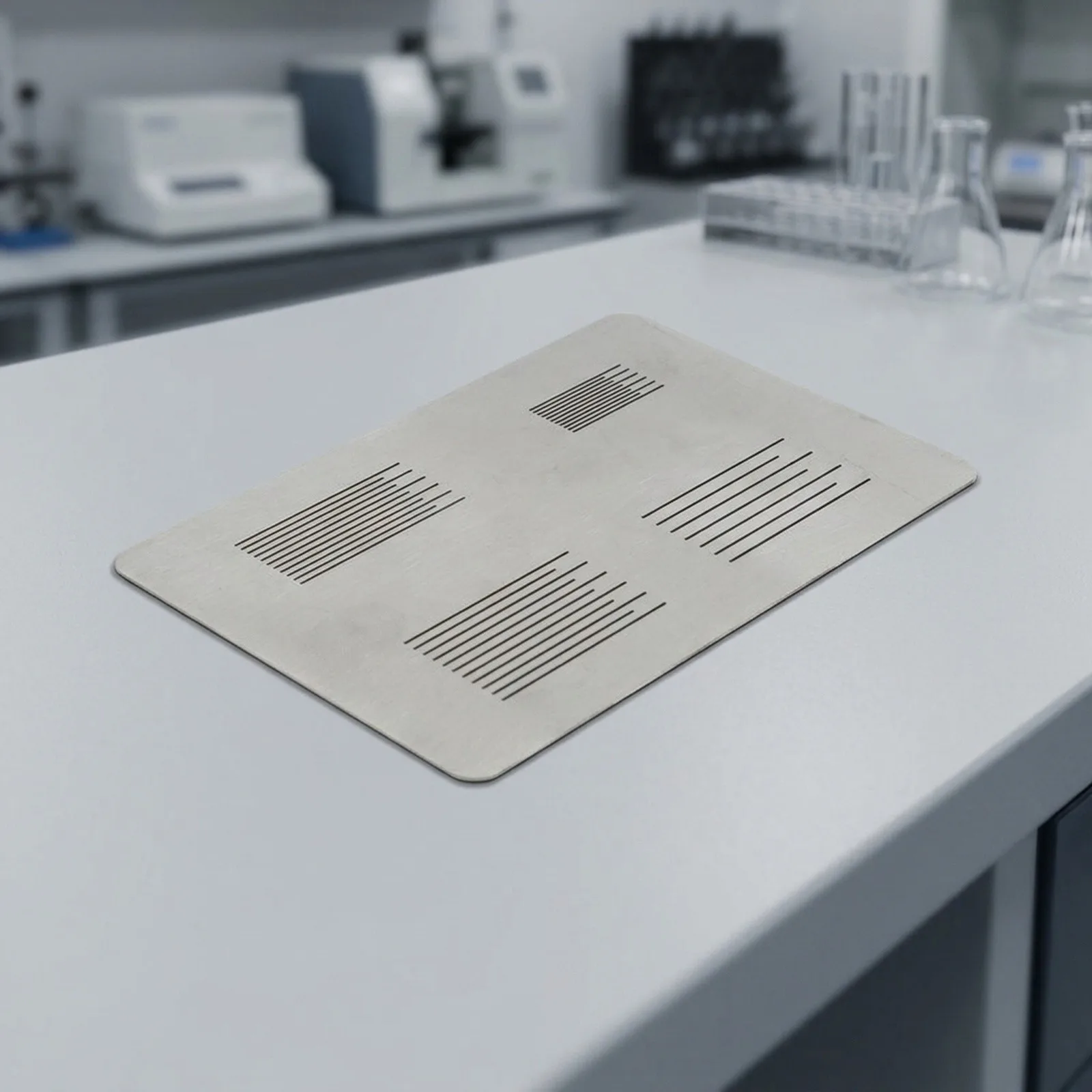 Silver 100 Grid Test Board Coating Adhesion Tester With 20-35mm Scratch Length For Stainless Steel Paint Inspection Tool