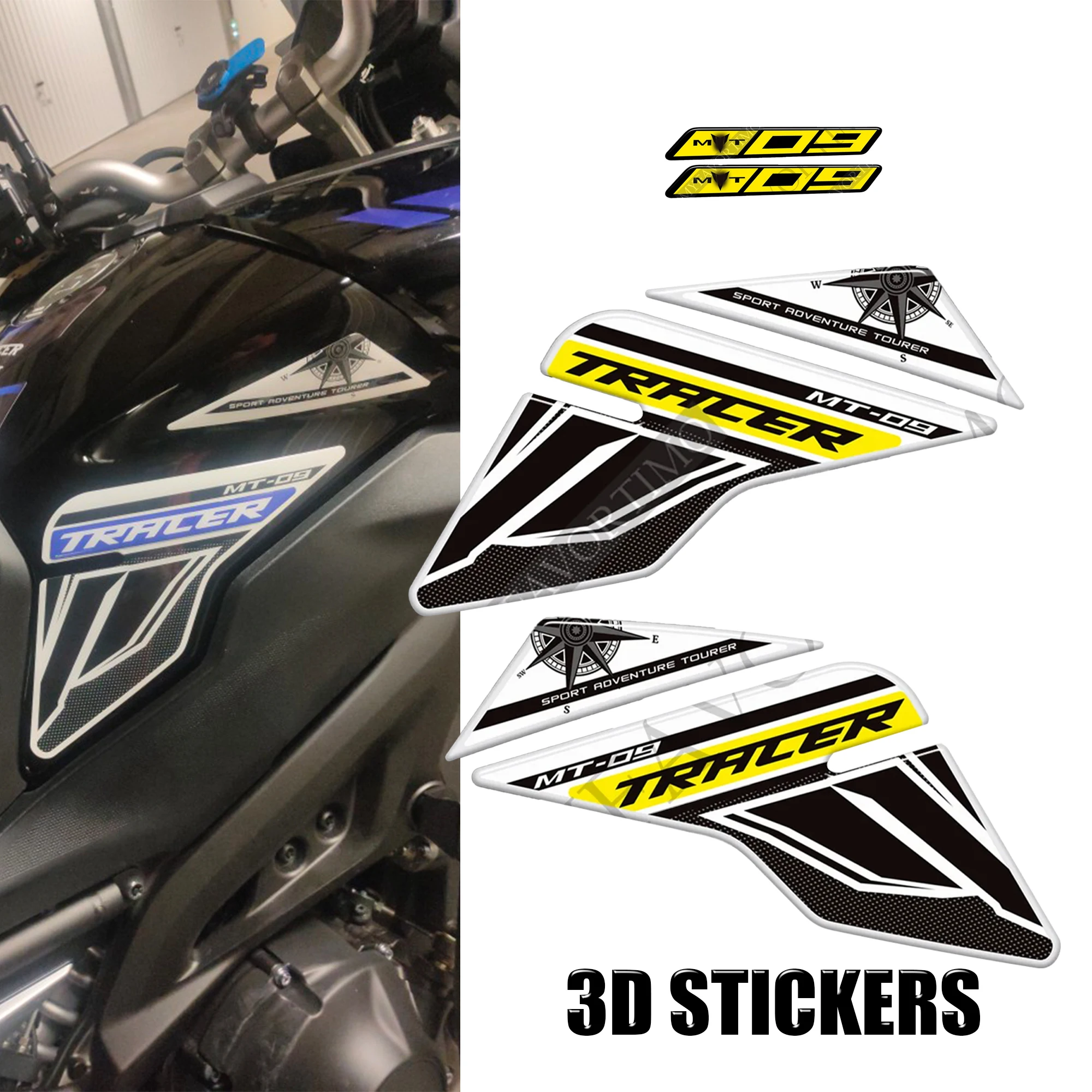 

MT09 MT 09 Tracer 900 GT MT-09 Fit Yamaha Motorcycle Tank Pad Adhesive Decal Stickers Gas Fuel Oil Kit Knee