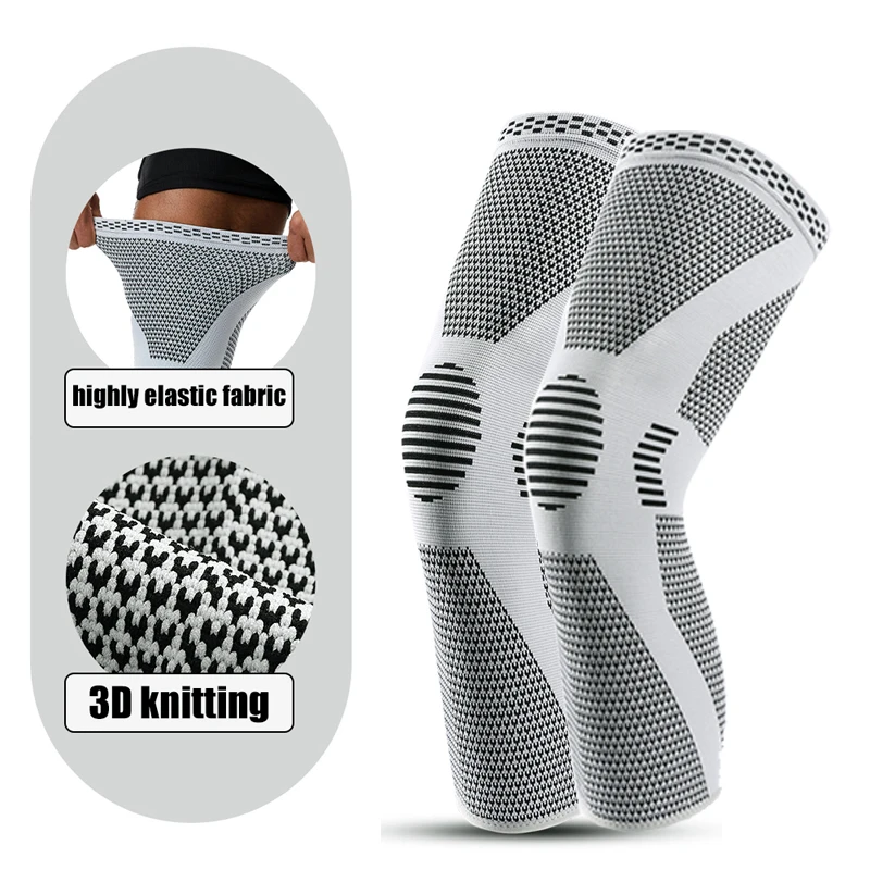 1/2PCS Compression Leg Sleeve - Long Knee Sleeve, for Knee Pain Relief, Swelling, Arthritis, Poor Circulation, Runner, Sports