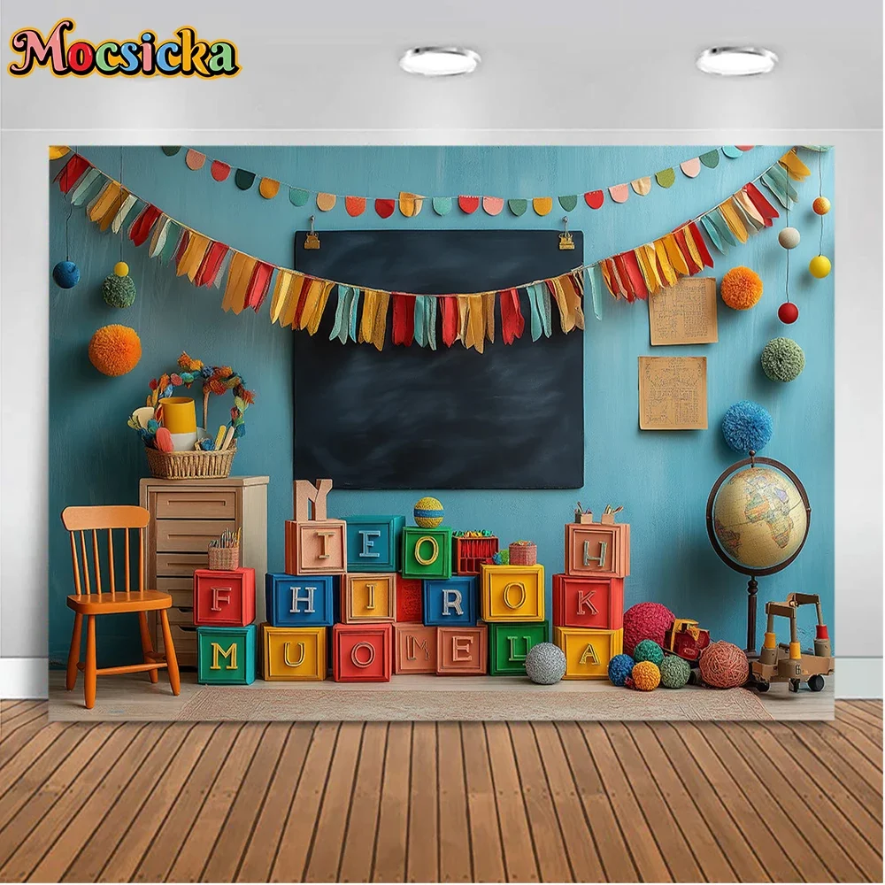 Mocsicka خلفيات التصوير الفوتوغرافي العودة إلى موسم المدرسة الأطفال عطلة حزب الناس صور خلفيات استوديو الدعائم