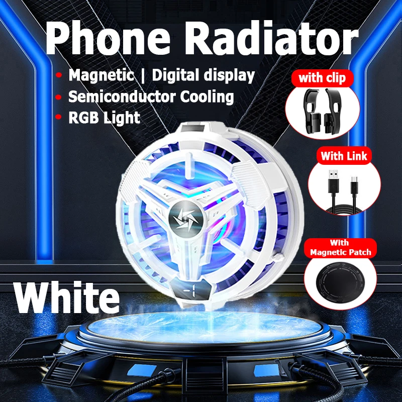 

Magnetic Radiator SL10 For Phone Semiconductor Gaming Cooler Silent heat dissipation With Phone Clip Common to IPhone Android