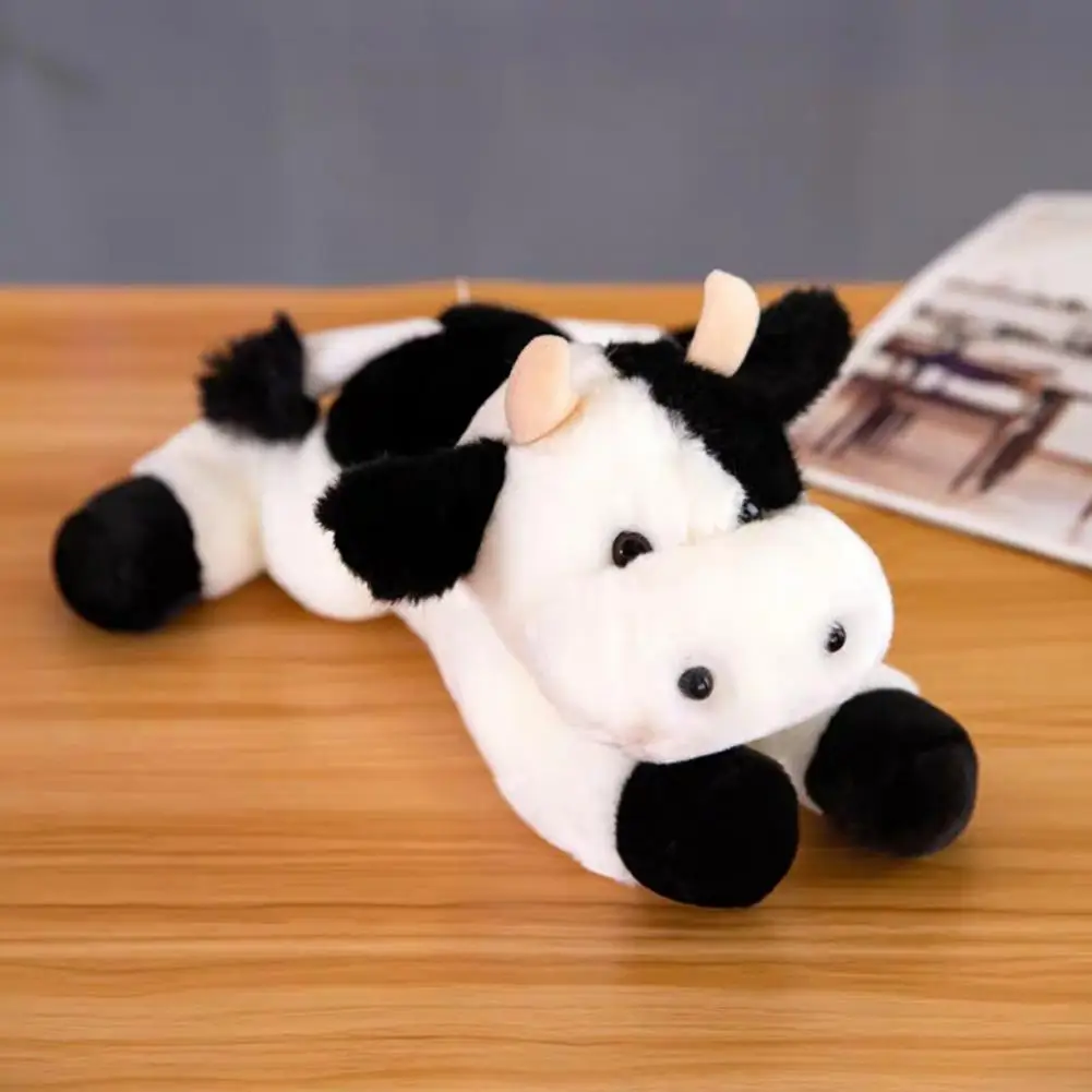 

Plush Cow Doll for Kids Soft Plush Cow Toy Set Realistic Stuffed Fluffy Cartoon Cattle Doll Birthday Gift for Boys Girls Cartoon