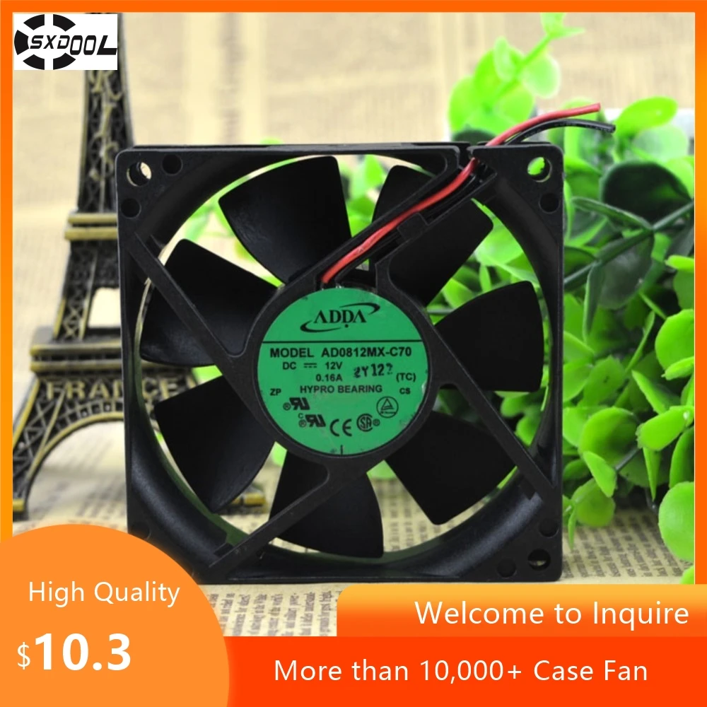 Ad0812mx-C70 80mm 8cm Axial Case Fan for ADDA 80X80X20mm DC12v 0.16a Power Fan Equipment Cabinet Cooler Fans