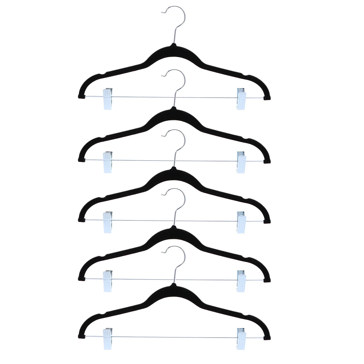 

5pcs Non-Slip Rotating For Coat Pant Laundry Clothing Shop Organization Clip Hanger Practical Cloth Hanger
