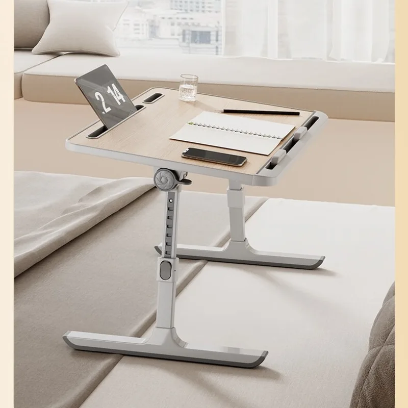 Adjustable Folding Bed Desk, Height-Adjustable Laptop Table for Dorm, Study, Reading, Eating, Working, Foldable Tray for Bed