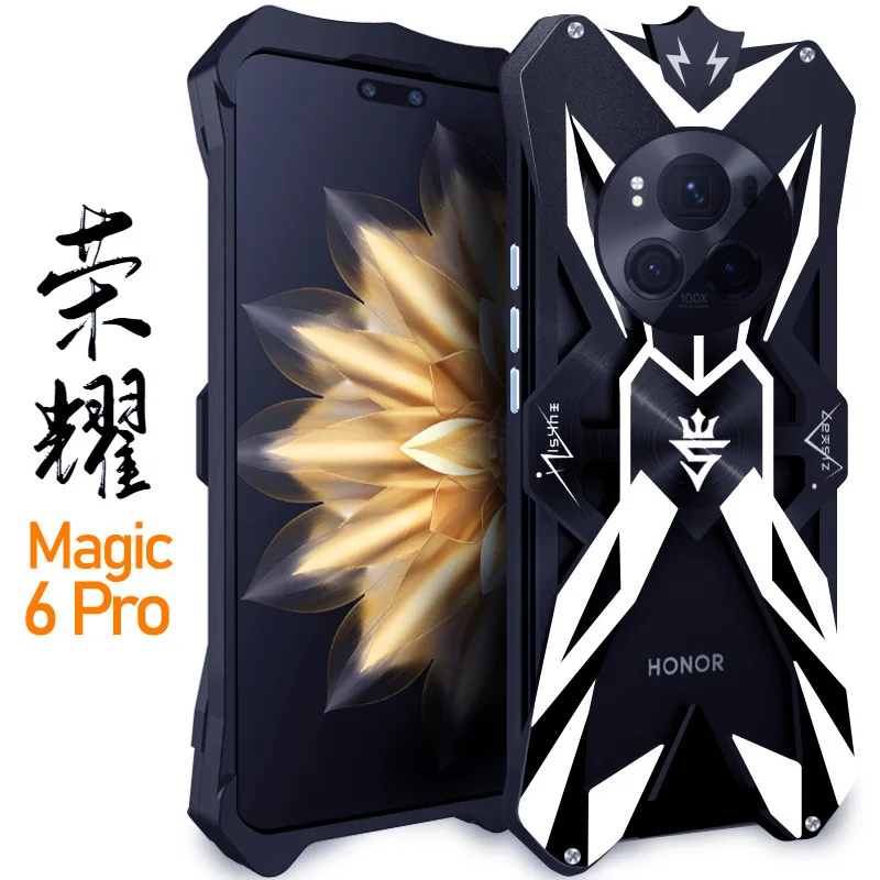 

Zimon Metal Luxury New Thor Heavy Duty Armor Metal Aluminum Phone Cases For Honor Magic 6 Magic6 Pro Lite Rsr Ultimat Cover Case