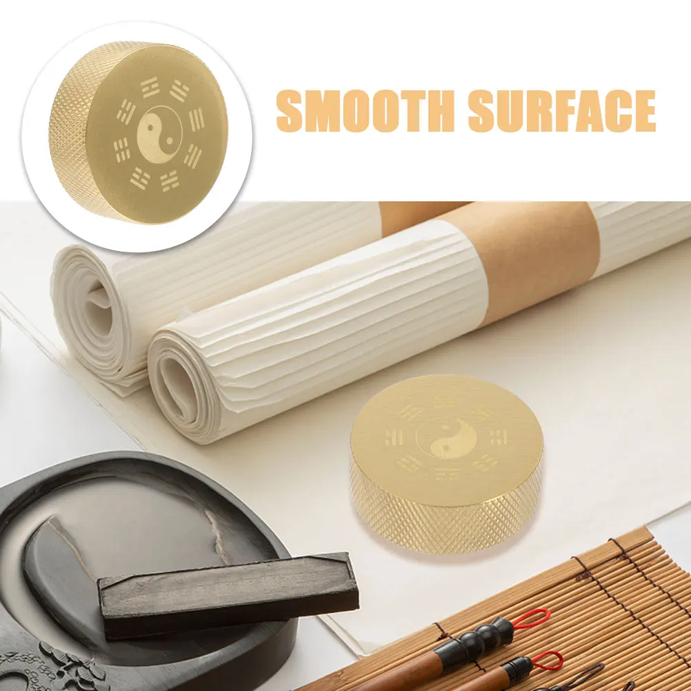 

Paperweight Weights Decorative Metal for Office Desk Accessories Paperweights Gifts Copper Round