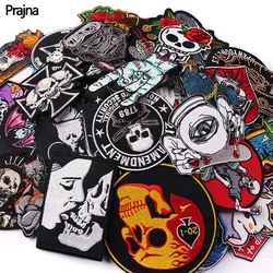 20/30/40/50PCS toppe ricamate con teschio Horror casuale di alta qualità sui vestiti Patch teschio Punk ferro sulle toppe per abbigliamento fai da te