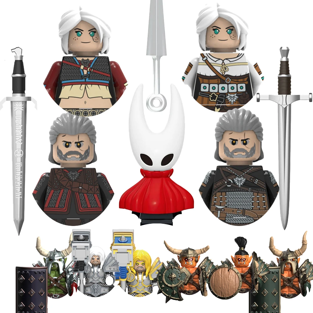 Juego The Hollow Knight The Witcher, bloques de construcción para regalos, figuras de acción en miniatura DIY para regalos de Navidad