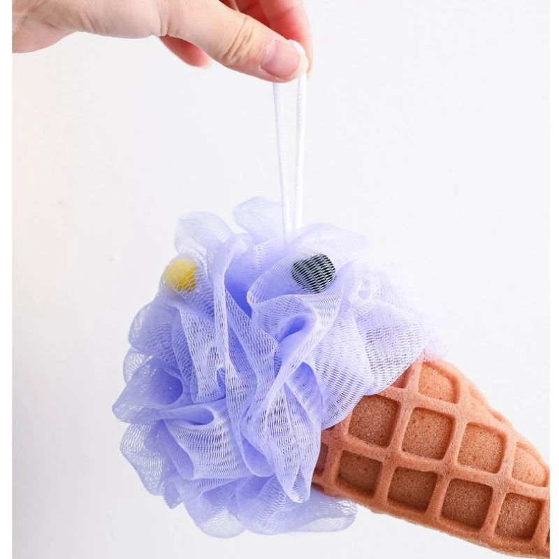 1PC Ice Cream High-quality PE Material Bath Ball Rainbow Bath Ball Cute Cartoon New Creative Bathing Tools Creative Gift