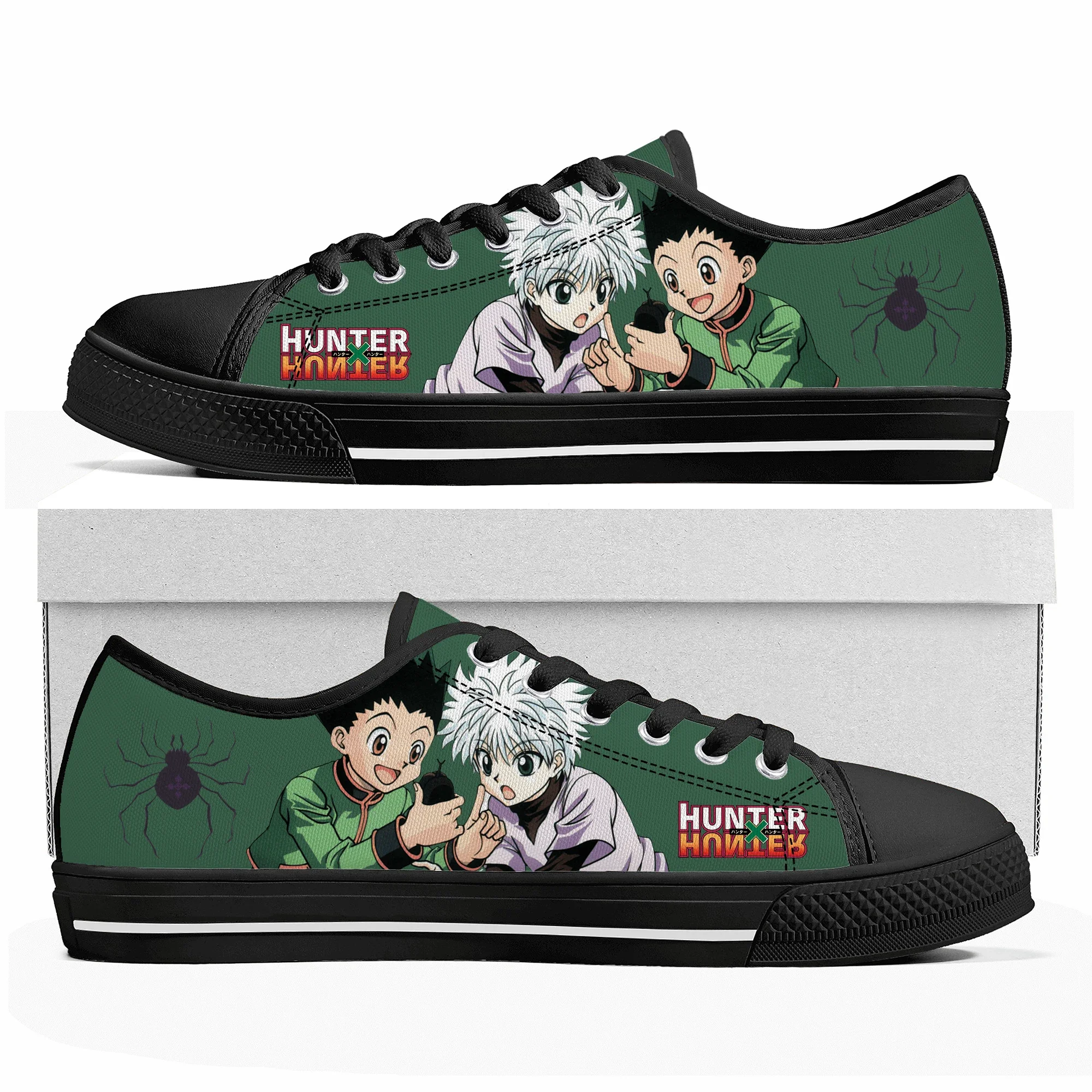 

Hunter X Hunter Low Top Sneakers Womens Mens Teenager High Quality Canvas Sneaker Casual Anime Cartoon Fashion Customize Shoes