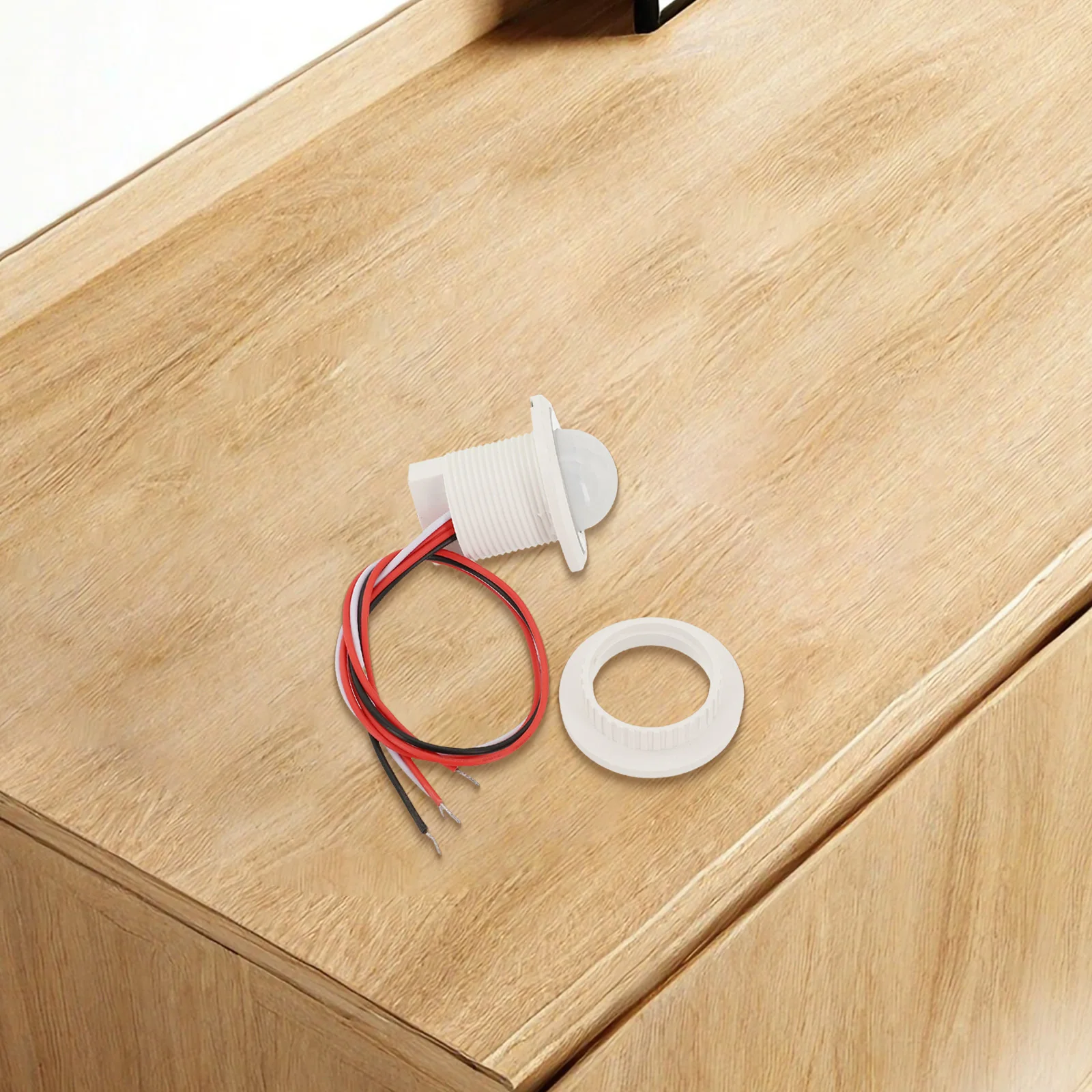 

Adjustable PIR Sensor White Auto Motion Sensor Switch Accurate Detection Automatic Control Energy Saving Indoor Use