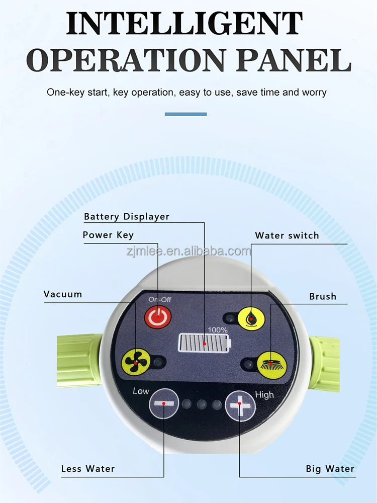 100H Office Mini Floor Scrubber Machine Fold Floor Cleaning Machine