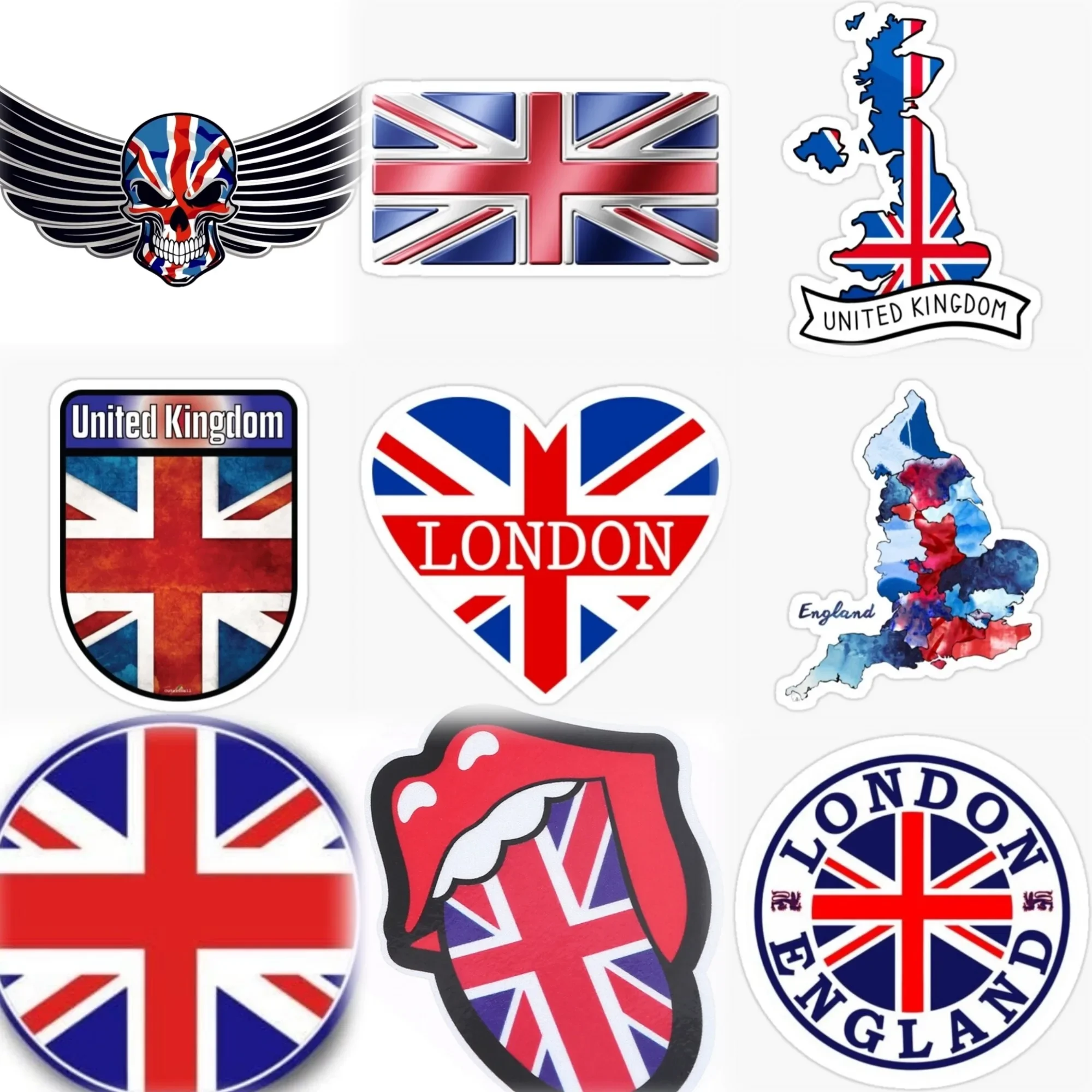 

UK United Kingdom GB Britain Flag Map Creative Sticker for Decorate Car Van Bicycle Helmet Window Fridge Wall Decal Accessorie