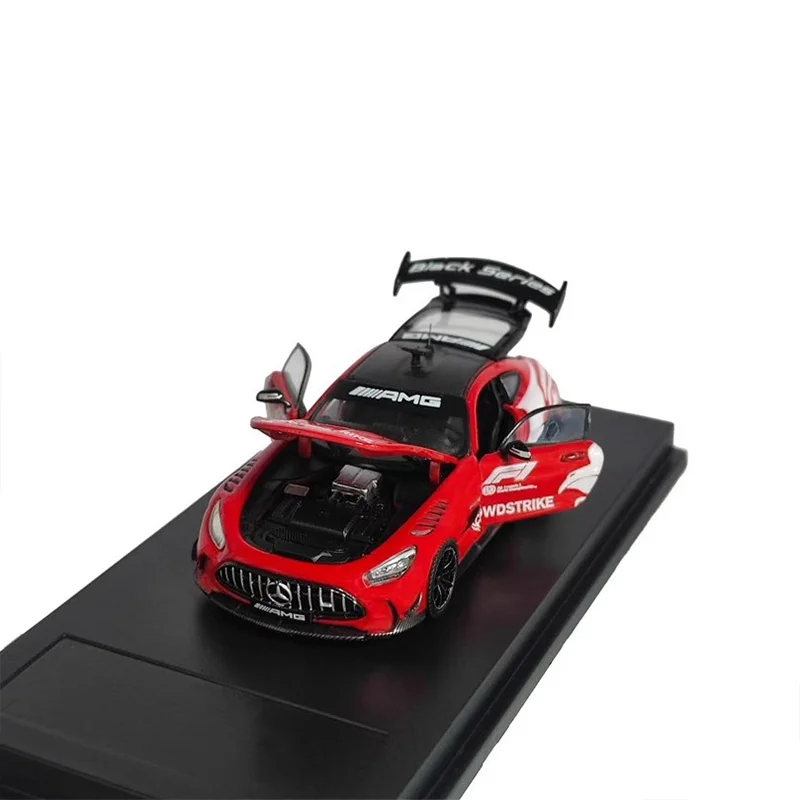 En Stock 1:64 Mj Mercedes Benz Amg Gt serie negra F1 coche de seguridad aleación miniatura modelo fundido a presión juguete para regalo personalizado nuevo en Stock