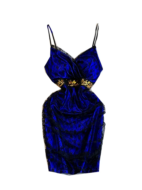 تنورة Ele Lace Splice V-Ne Dr للسيدات للخريف والشتاء، تنورة ضيقة لشد الخصر، قماش ناعم عالي الخصر بدون El... #5