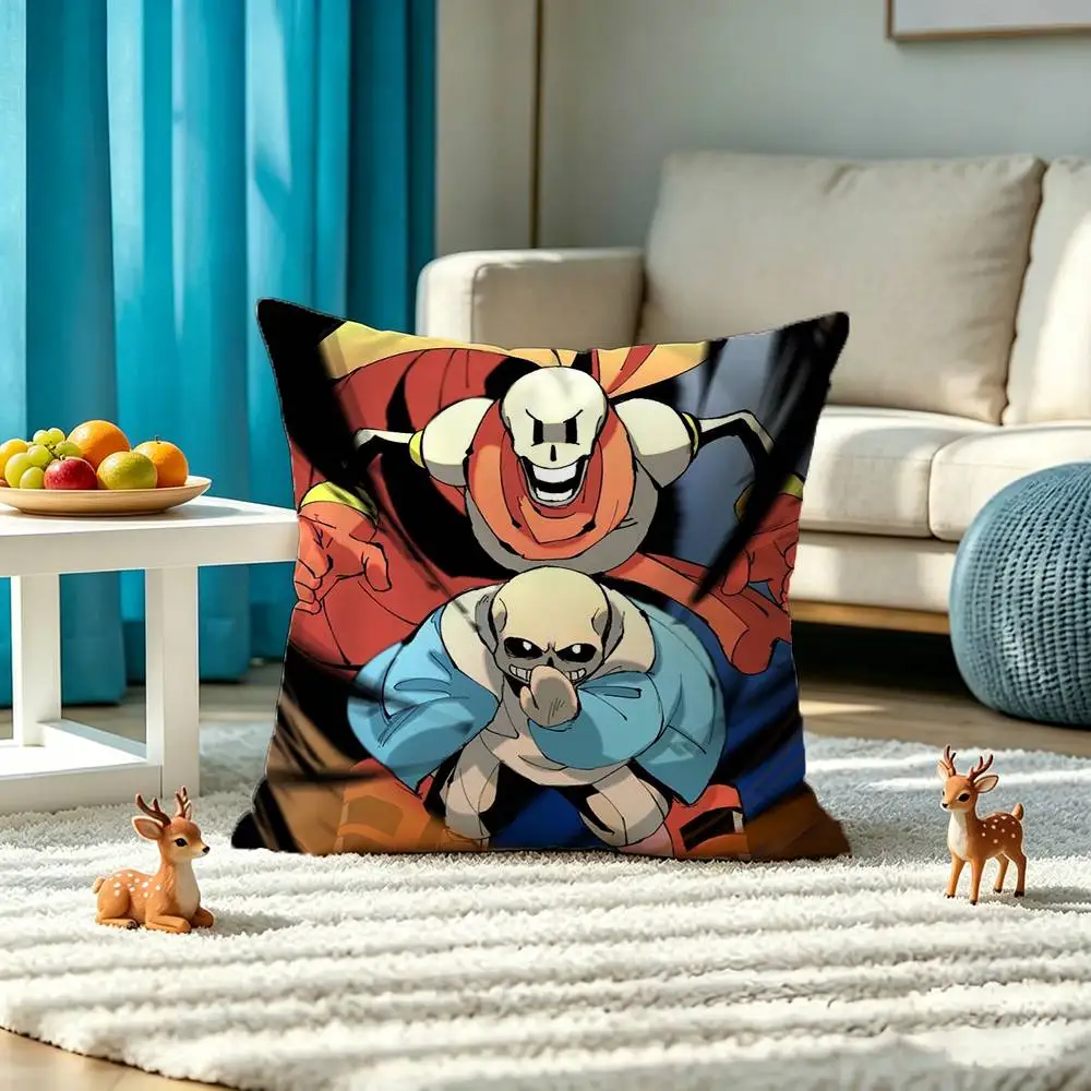 Papyrus buddy Sans Undertale Pillow Case Square Double-Sided Sofa Cushion Cover Bedroom Bedside Pillow