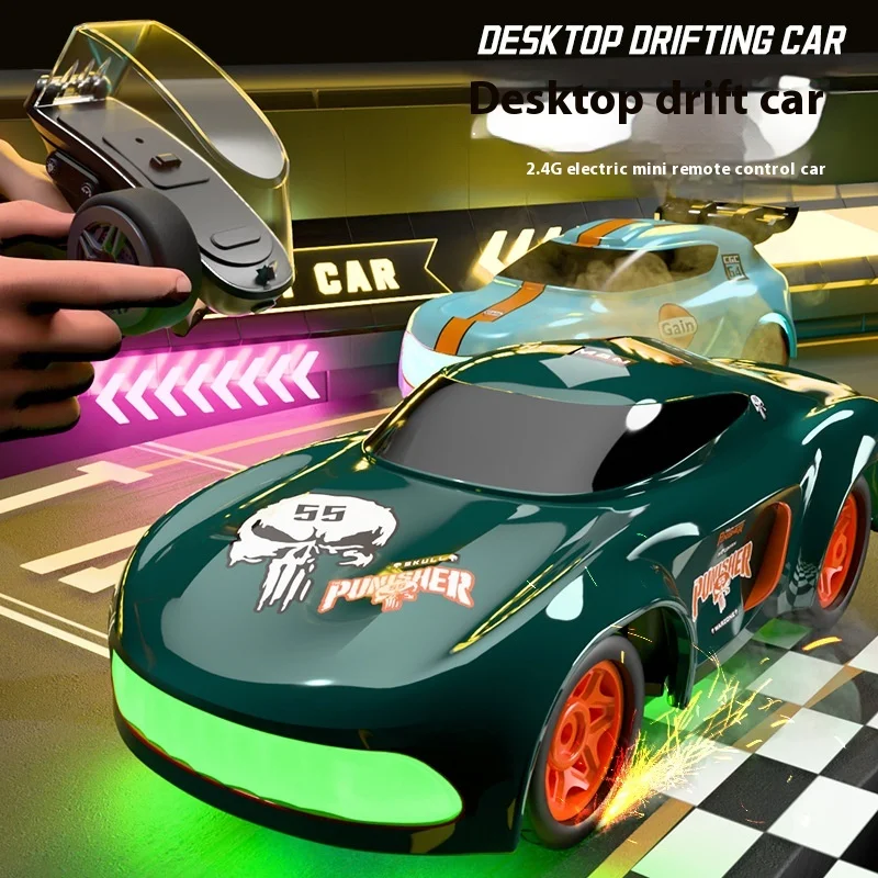 Nuovo Mini Desktop Auto telecomandata 1:64 Rc a quattro ruote motrici ad alta velocità Drift Racing Toy Regalo per bambini Ragazzo Auto sportiva