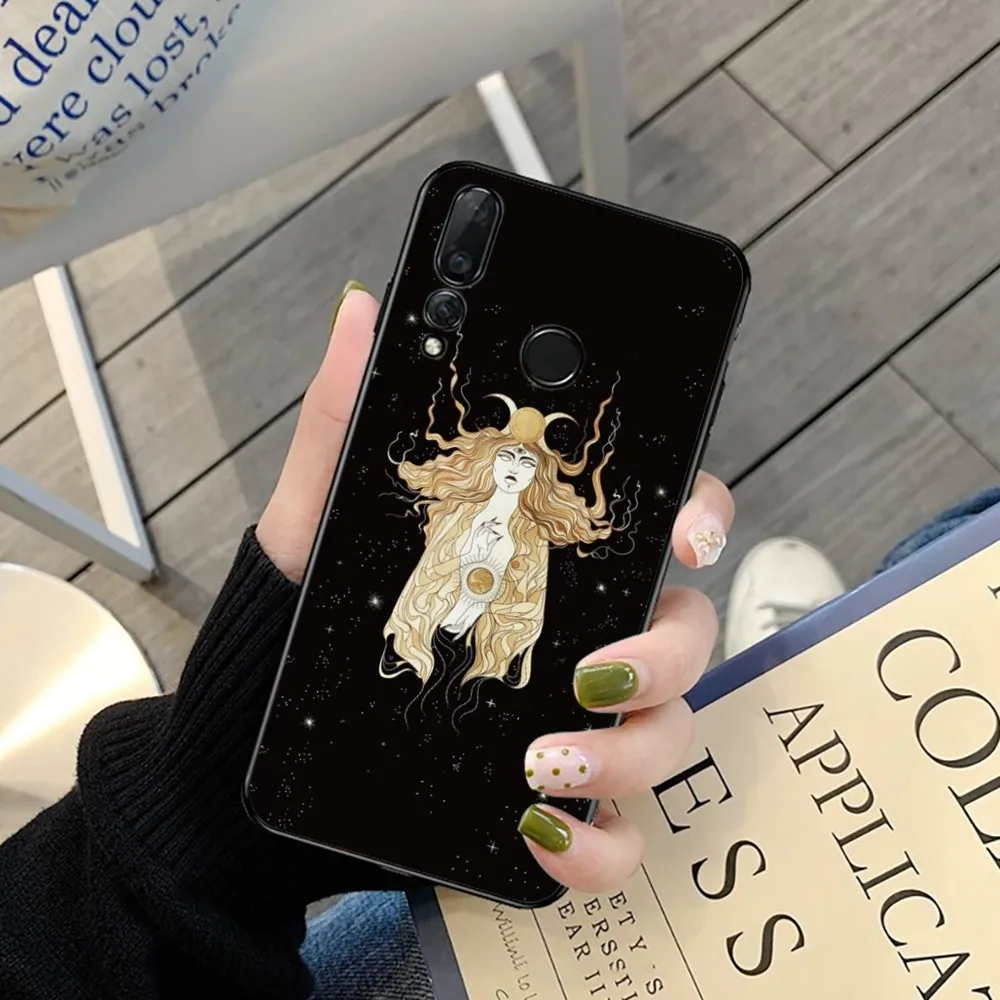 Witches Moon Tarot Mystery Totem Phone Case For Huawei Y9 6 7 5 Prime Enjoy 7s 7 8 plus 7a 9e 9plus 8E Lite Psmart Shell