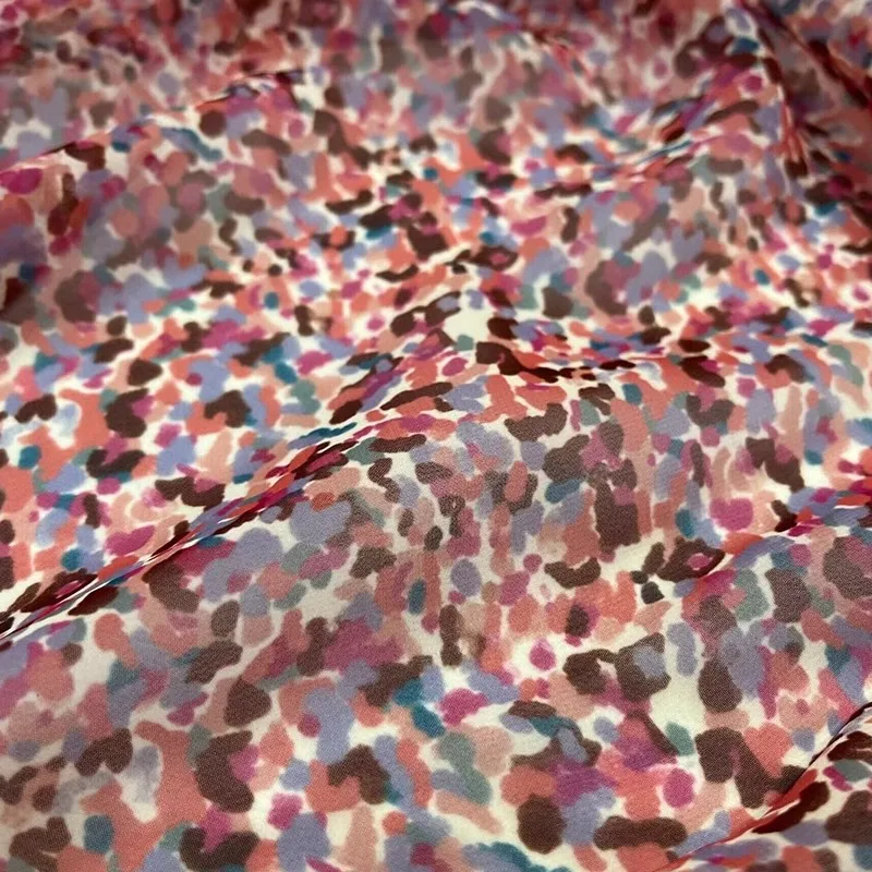 Europe And America Fashion Colorful Dot Printed Thin Chiffon Fabric For Women Dress Blouse Handmade DIY Cloth Sewing