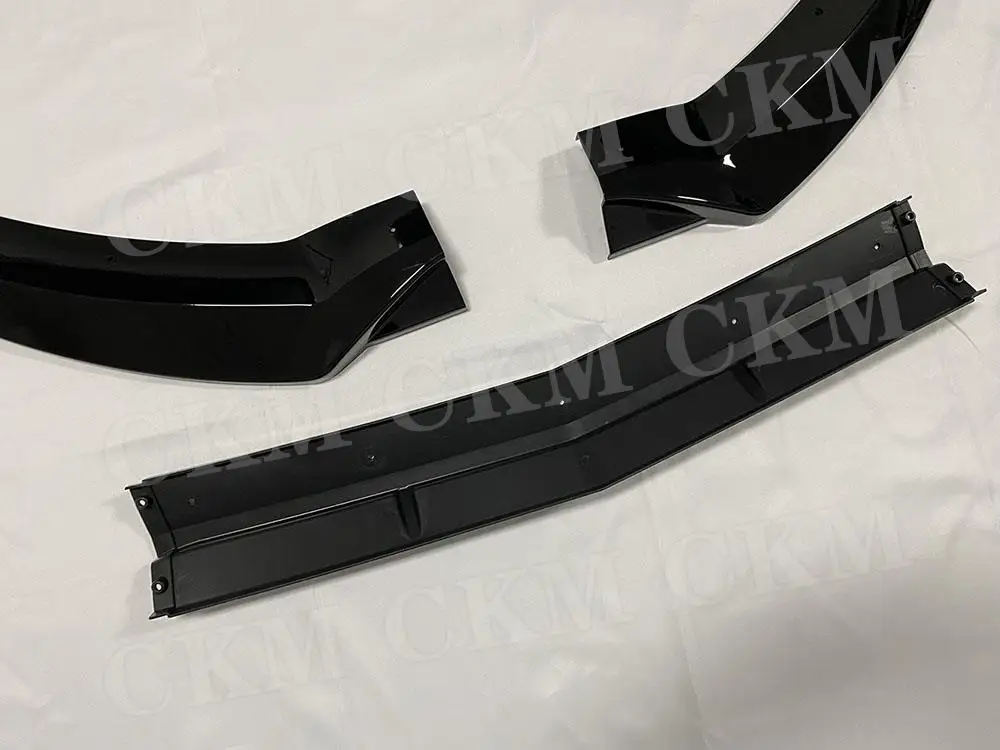 

3PCS ABS Piano Black Car Front Bumper Lip Spoiler Chin Splitters For Mercedes Benz W205 C205 C200 C300 C43 AMG 2014-2019