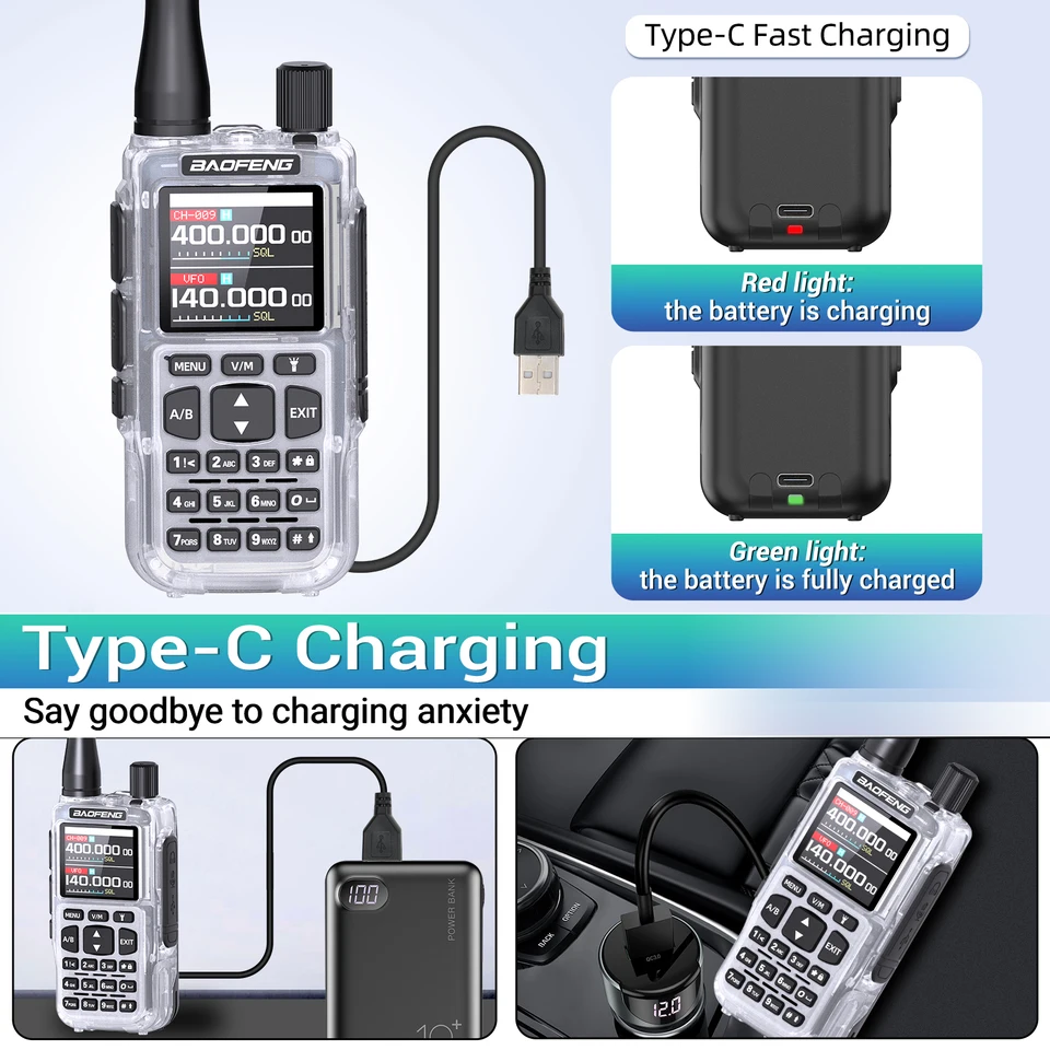 BAOFENG MINI 5 トランシーバー 2200mAh バッテリー Bluetooth