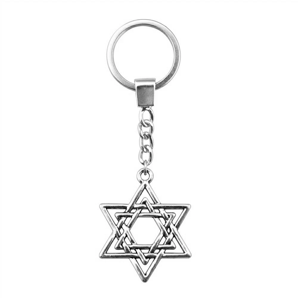 1pcs Star Of David Key Case Accessories Jewellery Diy Ring Size 30mm