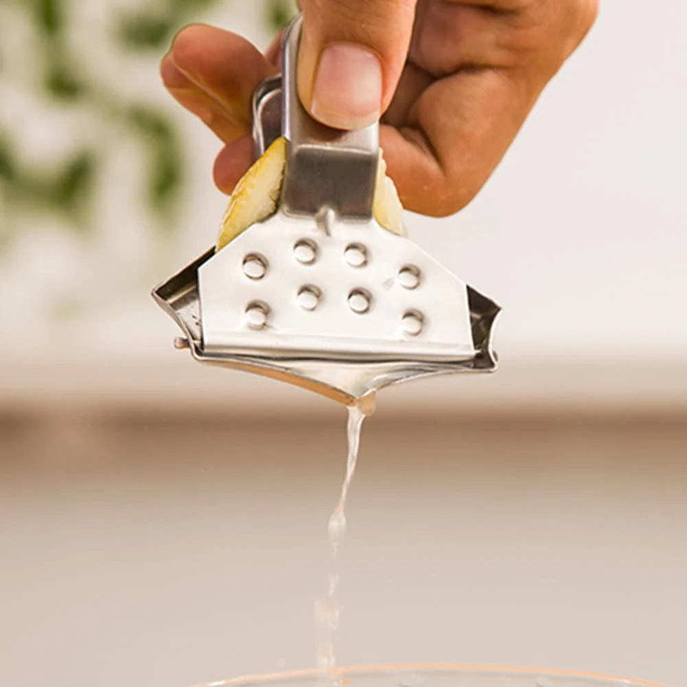 الفولاذ المقاوم للصدأ الليمون إسفين عصارة ، دليل الليمون المشبك ، عصارة الحمضيات ، المنزل ، المطبخ ، بار ، 4 قطعة