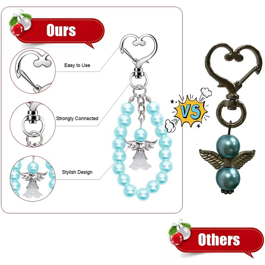 Pendentif porte-clés en perles d'ange panoramique, cadeau de remerciement, faveur de fête pour les patients de mariage, douche, anniversaire, vacances, Pâques